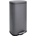 Svita TQ30 Mülleimer 30L Treteimer Abfallbehälter Softclose Deckel Grau