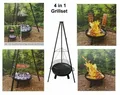 Grill Schwenkgrill Multi Grillset OSLO Feuerschale mit Topf Dreibeingrill Neu