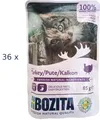 (€16,31/kg) Bozita in Soße mit Pute Nassfutter für Katzen Sauce 36 x 85 g Pouch
