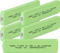 vhbw 5x Akkuzelle kompatibel mit Sharp MD-ST70, MD-ST880, MD-ST700, MD-ST77, MD-ST770 CD Player (1100 mAh, 1,2 V, NiMH), Akku 7/5F6, Button Top