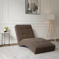 Elegante Relaxliege Livano – Bequeme Chaiselongue mit Polsterung, modernem Design und ergonomischer Form für Wohnzimmer & Lounge - Chaiselongue Livano - Hellbraun (Twist 06)