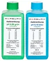 Measury pH Kalibrierlösung 6.86 und 9.18 - hergestellt in Deutschland, pH Pufferlösung je 250ml, Eichlösung Grün/Blau, Kalibrierflüssigkeit Set Eichflüssigkeit