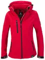 Rock Creek Damen Softshell Jacke Windbreaker Regenjacke Übergangsjacke Softshelljacke Damenjacke Regenmantel Outdoorjacke Kapuze D-412 Rot 3XL