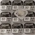 10x MAXELL 301 Knopfzelle 1,5 Volt SR43SW Batterie SR 43 Uhrenbatterie  AG12