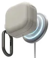 Ringke Onyx Magnetic für Samsung Galaxy Buds 4 Pro / 4 Hülle, [Kompatibel mit MagSafe] rutschfeste Stoßfeste Griffig Schutzhülle für Magnetisches Laden mit Karabiner - Warm Gray