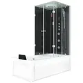 AcquaVapore by Sandra Jentho Dusche, Schwarz, Glas, Kunststoff, Metall, Rechteckig, 90x225x180 cm, CE, Badezimmer, Baden & Duschen, Badewannen