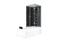 AcquaVapore Grossraumdusche Dusche Wanne Kombination K05-L33 180x90, Sicherheitsglas ESG, Moderner Touchscreen, Integrierte Wannen Beleuchtung, Integrierte Wann