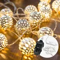 CozyHome Marokkanische Lichterkette - 5 Meter & 20 LED Warmweiß I Mit Stecker