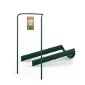 GardenGloss® Strauchstützen aus beschichtetem Stahl (5 Stück) - Staudenhalter halbrund 70cm x 40cm - Blumenstütze für Hortensien und Rosen - Pflanzenstütze aus Stahl