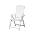 PROGARDEN Klappsessel "Tampa" 50x44x111 cm weiß Kunststoff Gartenstuhl Klappstuh