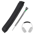 Stirnband Ersatz für Bose QuietComfort 35, 35 II, 45 (QC35, QC35 II, QC45) Over-Ear Kopfhörer von MMOBIEL – Protein PU Kopfbandpolster, Headset Kopfkissen-Abdeckung Reparaturteil – Schwarz