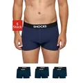 SNOCKS Boxershorts Enge Pants Herren Unterhose (6-St) aus Bio-Baumwolle, ohne kratzenden Zettel blau 3XL