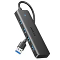 UGREEN 4-Port USB 3.0 Hub Verteiler 5Gbps USB Mehrfachstecker Splitter für MacBook, iMac, Surface, Dell, Thinkpad, USB Stick, Mobile HDD, Desktop PC und mehr (15cm)