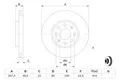 2X 0 986 479 B89 BOSCH Bremsscheibe für FIAT,OPEL