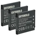 EXTENSILO 3X Akku Ersatz für Casio NP-60 für Kamera (600 mAh, 3,7 V, Li-Ion)