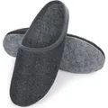 Filz Pantoletten Warme Leichte Pantoffeln Hausschuhe für Damen Herren Filzpantoffeln 42 - Grau - 42