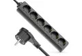 deleyCON deleyCON 6 Fach Steckdosenleiste mit Flachstecker Stromleiste 1,4m Steckdosenleiste