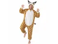 Corimori Partyanzug Flauschiges Luchs-Kostüm für Erwachsene, Karneval Kostüm Onesie für, Jumpsuit, Pyjama, Fasching, Kigurumi, Tierkostüme, Luchs Silas