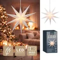Stern LED Weihnachten Leuchtstern Kunststoff 35 cm weiß Gartendeko