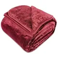 Wohndecke Cashmere-Feeling Kuscheldecke super weich & flauschig – Fleecedecke, Gräfenstayn, dicke & warme Sofadecke, Wohndecke & Tagesdecke - Überwurf Sofa, Couch rot 220 cm x 240 cm