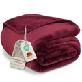 Gräfenstayn® Kuscheldecke Cashmere-Feeling - super weich & flauschig - Dicke & warme Fleecedecke - kuschelige Sofadecke, Wohndecke, Tagesdecke - Überwurf Decke Sofa Couch (Bordeaux XXL 220x240 cm)