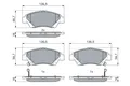1x BOSCH 0 986 494 896 Bremsbelagsatz Scheibenbremse für Honda