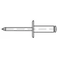 Reyher - Blindniete R 88416 Großer Flachkopf 5 X 12 Niet Aluminium/dorn A 2