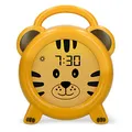 Alecto BC100TIGER - Pädagogischer Wecker Kinder - Schlaftrainer & Nachtlicht Kinder - Lernen von Schlafen und Aufwachen mit LED Kinderwecker - Gelb