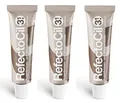 3x RefectoCil 3.1 Lichtbraun Augenbrauen und Wimpernfarbe 15 ml