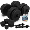 ArtSport Hantel-Set, 2er Hantelset mit 2 Kurzhanteln mit Sternverschlüssen schwarz 30 kg
