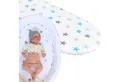 BabyLux Spannbettlaken BABYLUX Spannbettlaken Kinderwagen Baby Spannbetttuch Wiege Bettlaken, 94. Sterne Blau