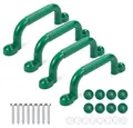 Relaxdays Klettergerüst Griffe, 4er Pack, je Haltegriff bis 100 kg, Spielturm & Hochbett, Zubehör, Kunststoff, grün