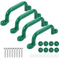Relaxdays Klettergerüst Griffe, 4er Pack, Je Haltegriff Bis 100 Kg, Spielturm & Hochbett, Zubehör, Kunststoff, Grün