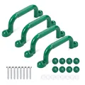 Relaxdays Klettergerüst Griffe, 4er Pack, je Haltegriff bis 100 kg, Spielturm & Hochbett, Zubehör, Kunststoff, grün
