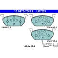 ATE 13.0470-7303.2 Bremsbelagsatz für SEAT AUDI VW SKODA Bremse Bremsbeläge