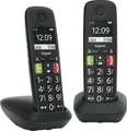 Gigaset E290D DECT Telefon 2 Mobilteile Basis & Ladeschale Anrufliste CLIP Telefonbuch Freisprecheinrichtung (L36852-H2901-B101)