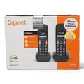 Gigaset Gigaset E290 Duo Schwarz DECT Großtasten Festnetztelefon Senioren