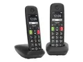Gigaset E290D DECT Telefon 2 Mobilteile Basis & Ladeschale Anrufliste CLIP