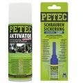 Petec Schraubensicherung blau Mittelfest 5g Sb-Karte + Aktivator 200ml