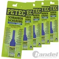 5x 91005 PETEC SCHRAUBENSICHERUNG BLAU 5 GRAMM MITTELFEST SCHRAUBENKLEBER