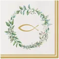 Premium Airlaid Servietten, Taufe/Kommunion, 1/4, 40 x 40 cm 50 Stück.