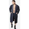 Jan Vanderstorm Bademantel TRIFRED, Langform, Baumwolle, -, mit Strukturmuster blau 6XL (76/78)