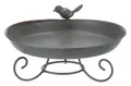 TRIXIE Vogeltränke Metall-Vogeltränke zum Hinstellen - grau - 800 ml/ø 22 cm