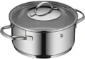 WMF Bratentopf Aparto Bratentopf mit Deckel, 20 cm, Cromargan Edelstahl Rostfrei 18/10 (Aparto Bratentopf, 1-tlg., 20 cm), TransTherm-Allherdboden