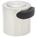 WAGNER Bodentürstopper SCREW - Durchmesser Ø 35 x 40 x 35 mm, Zinkdruckguss in Edelstahl-Optik, Puffer thermoplastischer Kautschuk, schwarz, zum Schrauben inkl. Montagematerial - 15514511