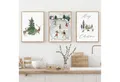 Trayosin Poster Premium Weihnachten Winter Poster Set 3er Wandbilder Kunst