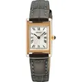 Seiko Classic Damenuhr roségold grau Lederarmband SWR096P1 - Gold