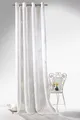 Weckbrodt Ösenschal ROMINA halbtransparent, Leinen-Optik, weiß, HxB 245x135 cm