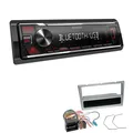 Kenwood 1-DIN Autoradio Bluetooth USB AUX für Opel Corsa C 2004-2006 matt chrom