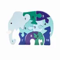 Holzpuzzle Elefant mit Zahlen von 1 bis 10- 3941